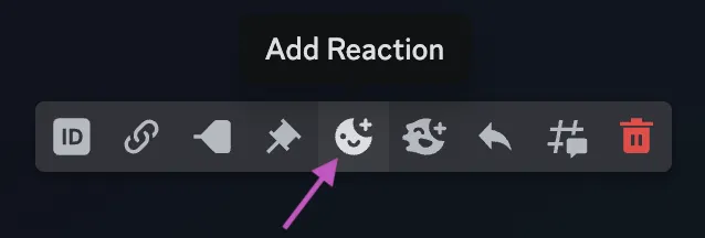 React to an image on Discord